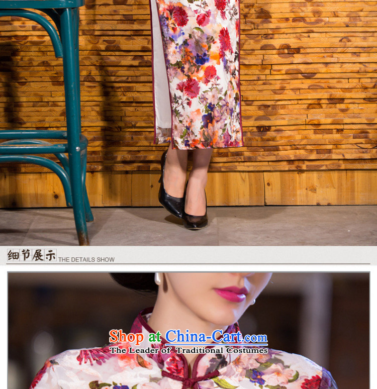 Dan smoke autumn and winter cheongsam dress scouring pads of Chinese New Year 2015 collar improvement in long-sleeved dresses female figure color L picture, prices, brand platters! The elections are supplied in the national character of distribution, so action, buy now enjoy more preferential! As soon as possible.