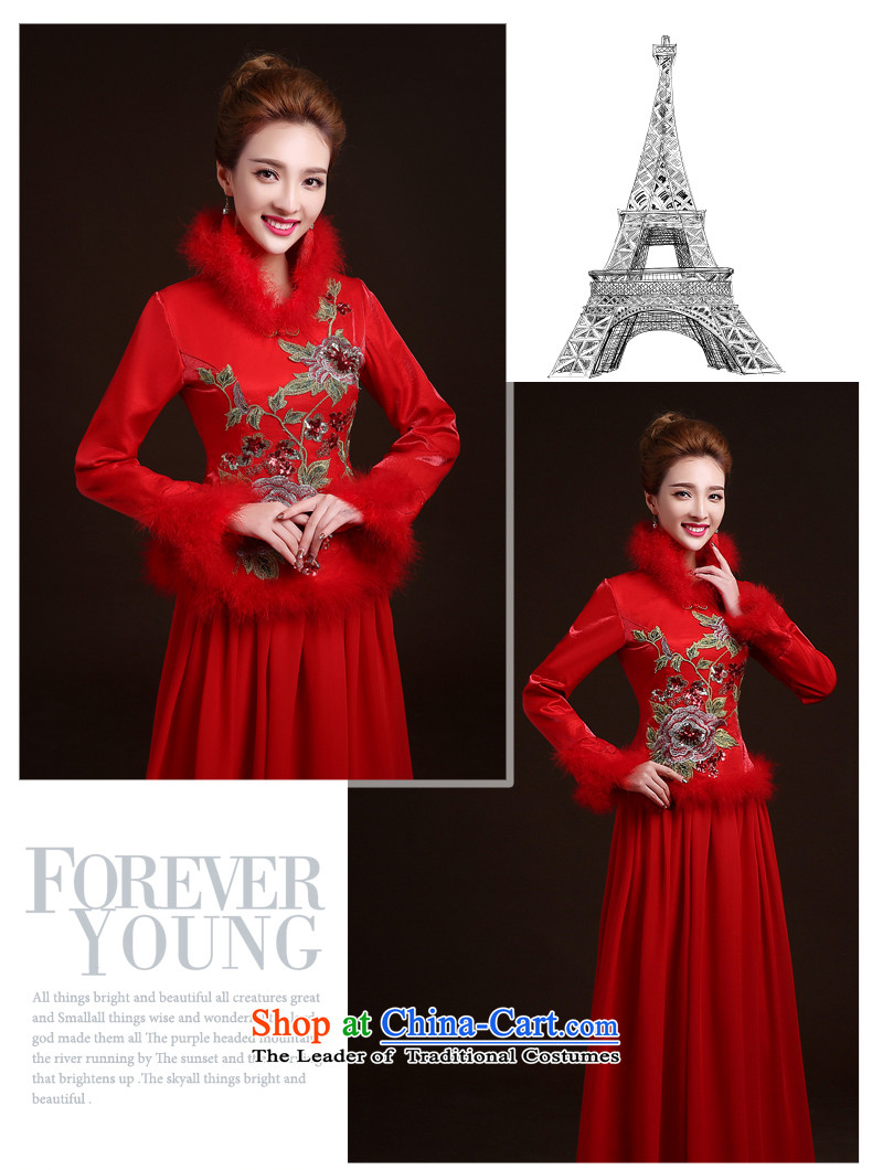 Service bridal dresses bows new marriage long winter wedding dresses red winter of long-sleeved) Red XXL picture, prices, brand platters! The elections are supplied in the national character of distribution, so action, buy now enjoy more preferential! As soon as possible.