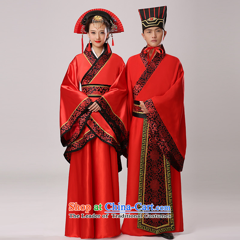 Time Syrian ancient clothing marriage marriage solemnisation Han Dynasty to the Tang Dynasty Gwi-third country will transpose the queen's Han-Women's ancient Chinese bride marriage solemnisation female couple kit is suitable for code floor 160-175cm