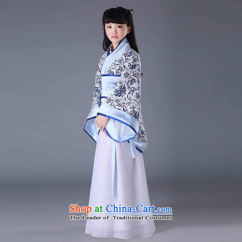 Energy Tifi Li new children's classical performances Han-Photographic Dress seven fairy boy princess skirt guzheng will blue A 120cm, energy tifi (mod) has been pressed, fil shopping on the Internet