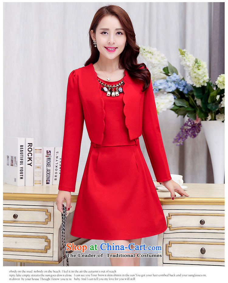 Ms Rebecca Pun stylish shops 2015 Fall/Winter Collections of new products Korean women's dresses BAMS9038 two kits with necklaces dragon red L picture, prices, brand platters! The elections are supplied in the national character of distribution, so action, buy now enjoy more preferential! As soon as possible.