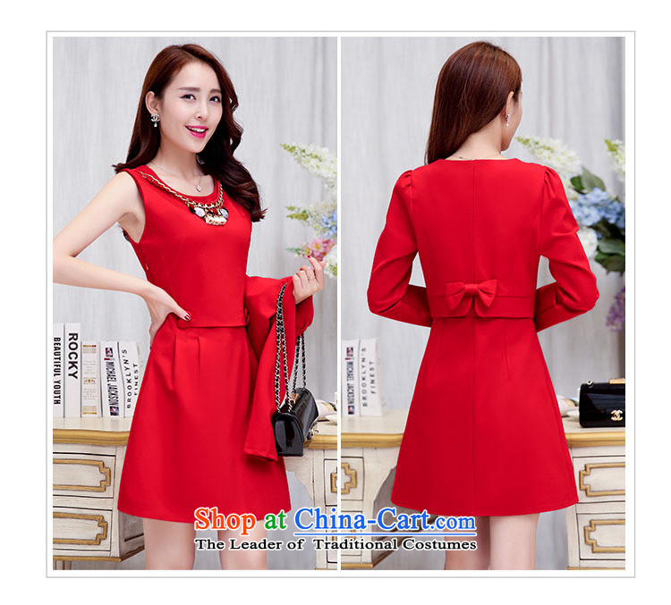 Ms Rebecca Pun stylish shops 2015 Fall/Winter Collections of new products Korean women's dresses BAMS9038 two kits with necklaces dragon red L picture, prices, brand platters! The elections are supplied in the national character of distribution, so action, buy now enjoy more preferential! As soon as possible.