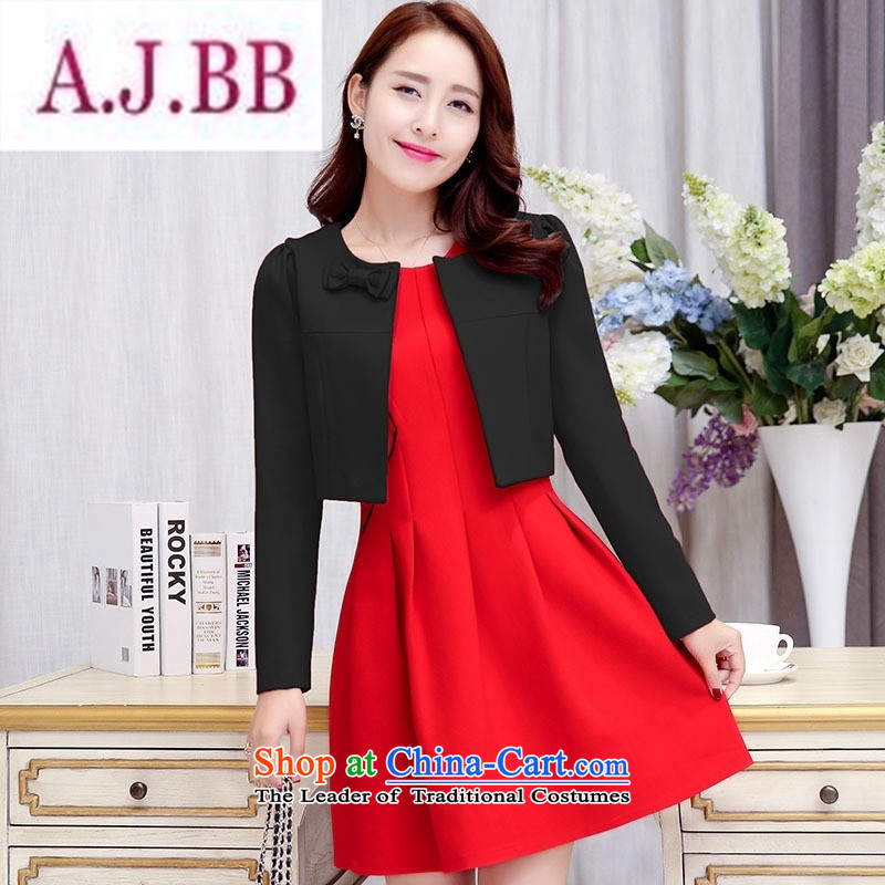 Ms Rebecca Pun stylish shops 2015 Fall/Winter Collections of new products Korean women's dresses two kits BAMS9033 black L,A.J.BB,,, shopping on the Internet