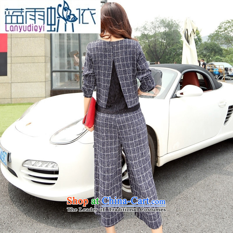 Ya-ting shop 2015 new products fall Korean female perfect pants BYBE101 two kits with hanging dragon gray M Blue rain butterfly according to , , , shopping on the Internet