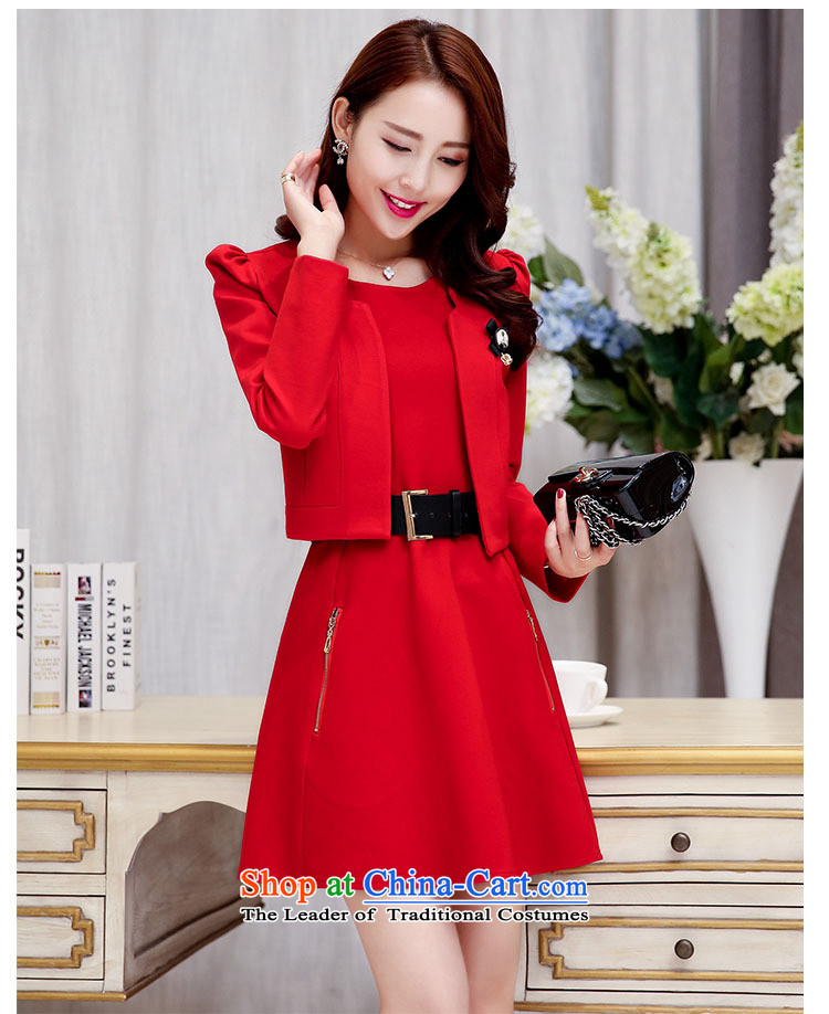 Ms Rebecca Pun stylish shops 2015 Fall/Winter Collections of new products Korean women's dresses BAMS9039 two kits with waistband dragon red and black XXL picture, prices, brand platters! The elections are supplied in the national character of distribution, so action, buy now enjoy more preferential! As soon as possible.