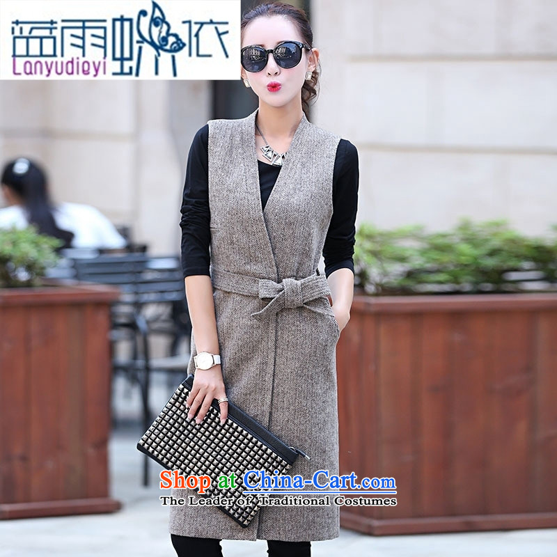 Ya-ting shop 2015 winter clothing new products Korean female vest jacket in two kits BSYG6163 Dragon Lady XXL, light blue rain butterfly according to , , , shopping on the Internet