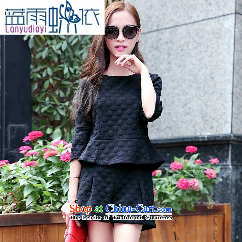 Ya-ting shop 2015 winter clothing new products Korean female elegant pants two kits BSYG6171 black M Blue rain butterfly according to , , , shopping on the Internet