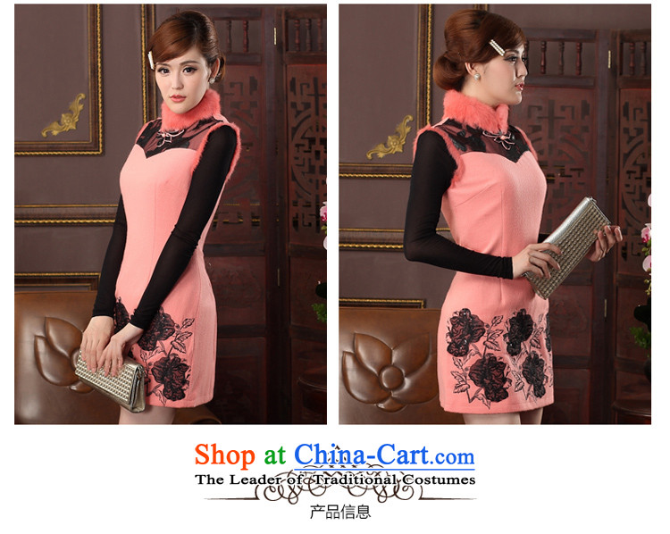 The aristocratic oriental 2015 new products winter wool sleeveless cheongsam dress gross collar embroidery cheongsam dress 574426 in the ordinary course of Red L picture, prices, brand platters! The elections are supplied in the national character of distribution, so action, buy now enjoy more preferential! As soon as possible.