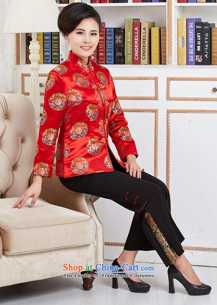Ms Rebecca Pun stylish shops 2015 Autumn replacing winter clothing new products of older men and women and replace Tang dynasty birthday made old grandma couples Soo-jacket with red stripes XXXXL picture, prices, brand platters! The elections are supplied in the national character of distribution, so action, buy now enjoy more preferential! As soon as possible.