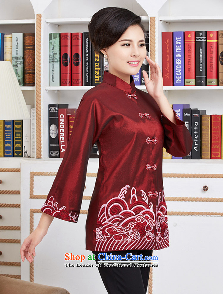 Ms Rebecca Pun and fashion boutiques, Tang blouses. Long load during the spring and autumn wind jacket Chinese improved national dress mother red XXL picture, prices, brand platters! The elections are supplied in the national character of distribution, so action, buy now enjoy more preferential! As soon as possible.