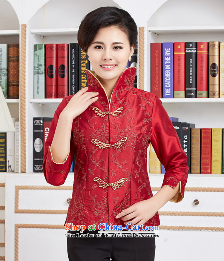 Ms Rebecca Pun stylish shops Tang dynasty women in T-shirt embroidery older women's wedding MOM pack Chinese girl who decorated in improved red jacket XL Photo, prices, brand platters! The elections are supplied in the national character of distribution, so action, buy now enjoy more preferential! As soon as possible.