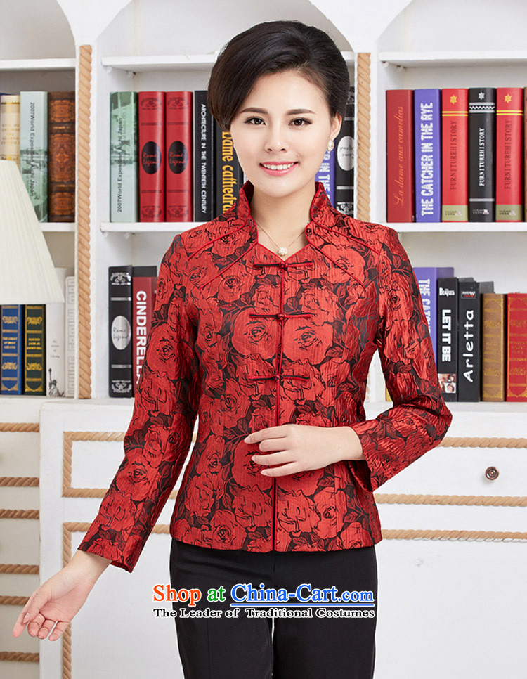 Ms Rebecca Pun stylish shops new ethnic Chinese President Tang dynasty improved in the spring and autumn Older long-sleeved T-shirt women with mother cheongsam red XL Photo, prices, brand platters! The elections are supplied in the national character of distribution, so action, buy now enjoy more preferential! As soon as possible.