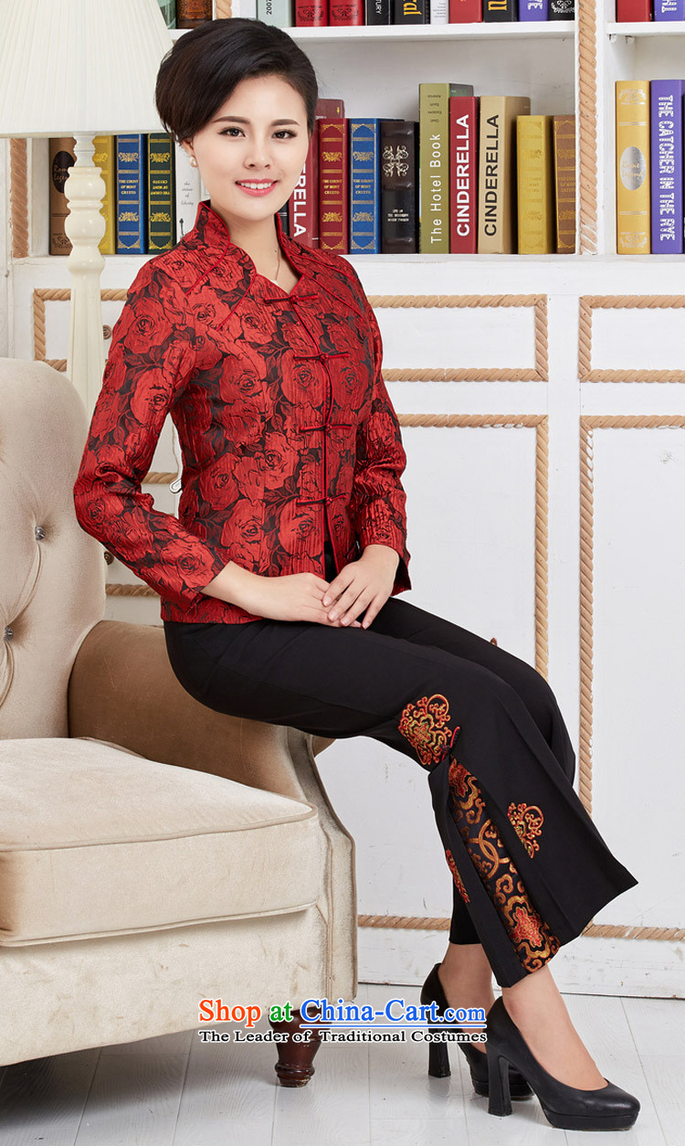 Ms Rebecca Pun stylish shops new ethnic Chinese President Tang dynasty improved in the spring and autumn Older long-sleeved T-shirt women with mother cheongsam red XL Photo, prices, brand platters! The elections are supplied in the national character of distribution, so action, buy now enjoy more preferential! As soon as possible.