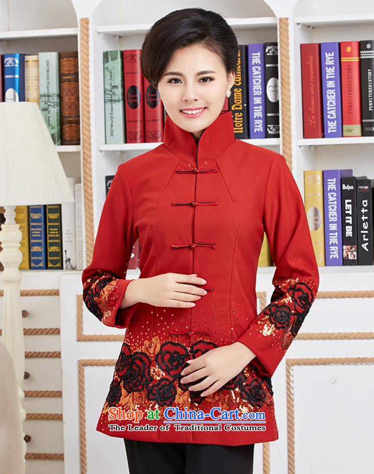 Ms Rebecca Pun and fashion boutiques, Ms. Tang dynasty improved long-sleeved new spring loaded in the classical embroidery long red shirts L picture, prices, brand platters! The elections are supplied in the national character of distribution, so action, buy now enjoy more preferential! As soon as possible.