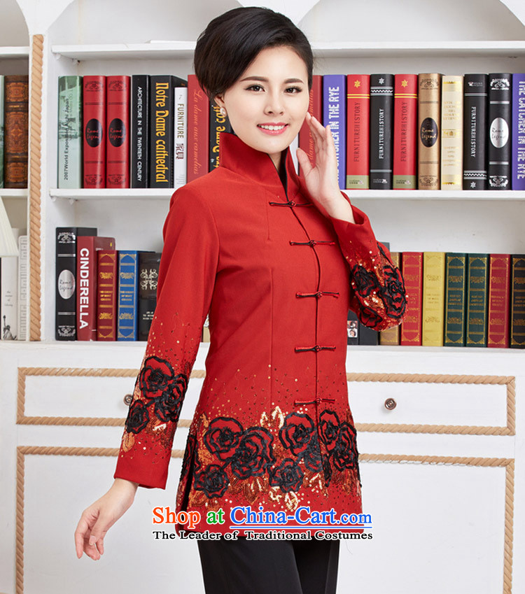 Ms Rebecca Pun and fashion boutiques, Ms. Tang dynasty improved long-sleeved new spring loaded in the classical embroidery long red shirts L picture, prices, brand platters! The elections are supplied in the national character of distribution, so action, buy now enjoy more preferential! As soon as possible.