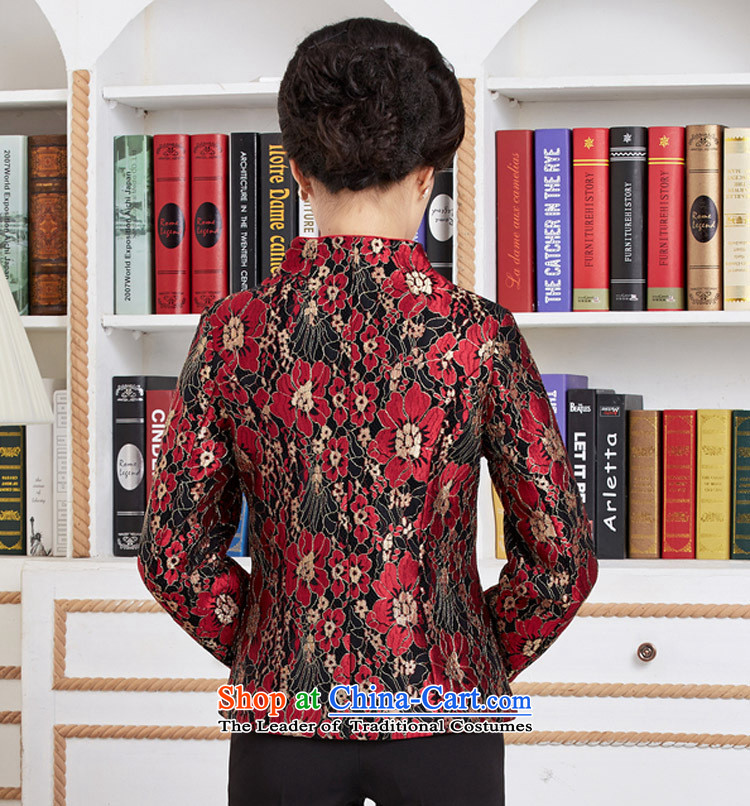 Ms. Ya-ting shop Tang blouses female long-sleeve sweater with Spring and Autumn Chinese improved national dress mother replacing red XXXL picture, prices, brand platters! The elections are supplied in the national character of distribution, so action, buy now enjoy more preferential! As soon as possible.