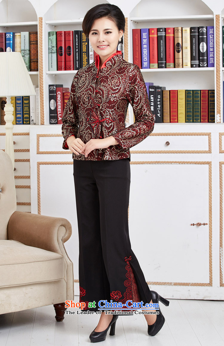 Ms. Ya-ting shop Tang blouses female long-sleeve sweater with Spring and Autumn Chinese improved national dress mother red XXXL picture, prices, brand platters! The elections are supplied in the national character of distribution, so action, buy now enjoy more preferential! As soon as possible.