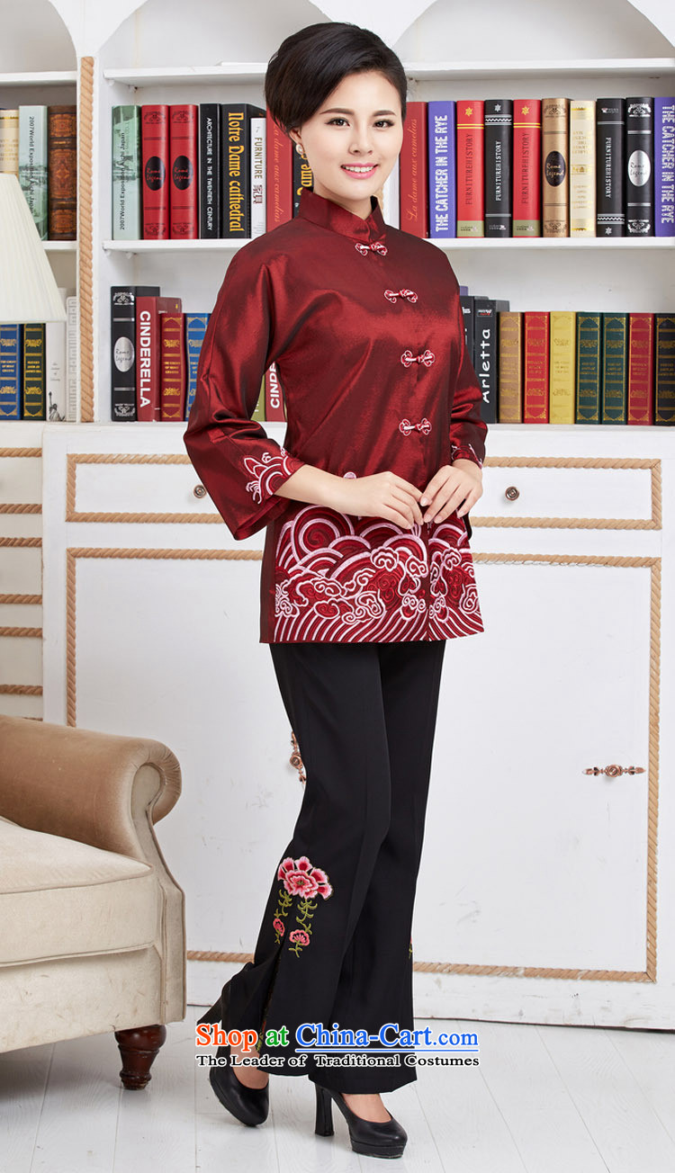 Ms. Ya-ting shop Tang blouses. Long load during the spring and autumn wind jacket Chinese improved national dress mother red XXL picture, prices, brand platters! The elections are supplied in the national character of distribution, so action, buy now enjoy more preferential! As soon as possible.