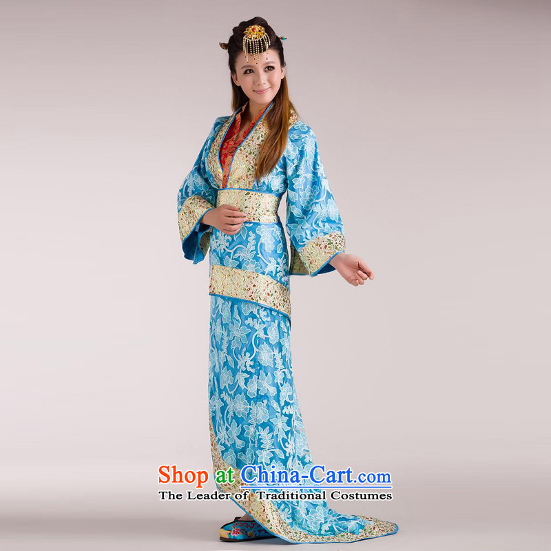 The Syrian goddess clothing ancient time with fairies Han-han-Tang dynasty princess services stage costumes fairies replacing your clothes will start with the light blue photo building are suitable for time code 160-175cm, Syrian shopping on the Internet