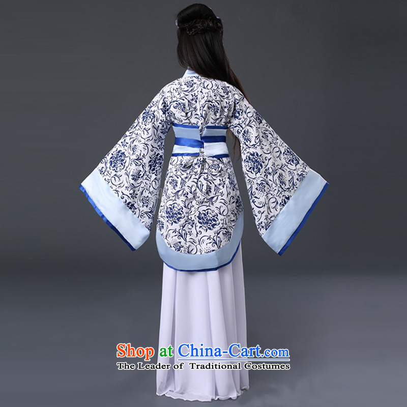 Time Syrian porcelain improved female Han-child girls costume female you can multi-select attributes by using single handed over for the establishment of a formal track civil deep Han Dynasty Yi Xia Algeria skirt will stay in Syria has been pressed 150CM,