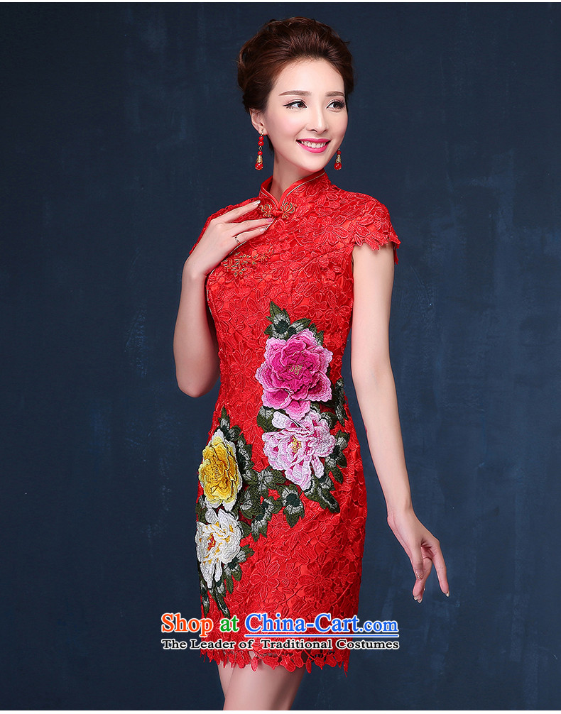 Time Syrian brides qipao 2015 new marriage services fall short of the bows red lace retro improved Chinese qipao gown video thin images, prices, XXL brand platters! The elections are supplied in the national character of distribution, so action, buy now enjoy more preferential! As soon as possible.