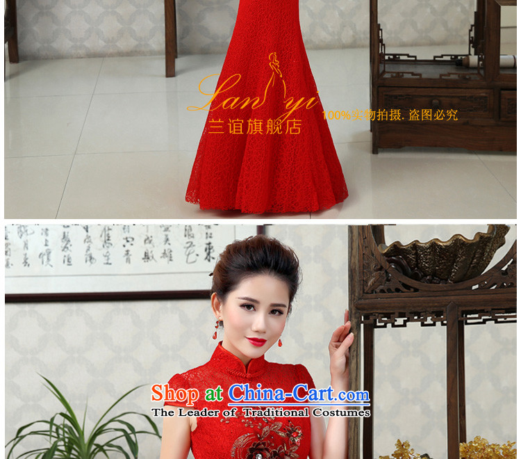 In 2015 the new Marriage friends qipao gown lace Bridal Services Improved retro bows crowsfoot Sau San long evening dress code RED M 2 feet pictures, waist price, brand platters! The elections are supplied in the national character of distribution, so action, buy now enjoy more preferential! As soon as possible.