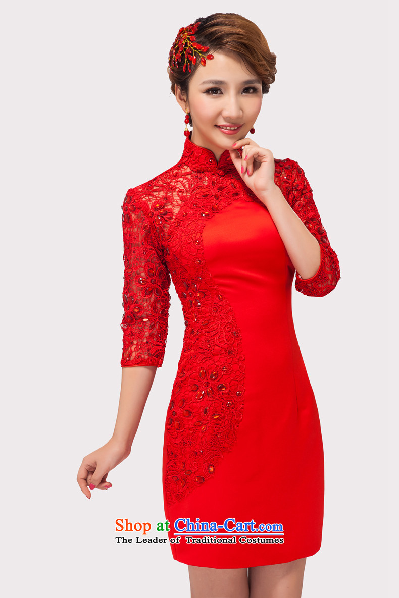 Time the new autumn 2015 Syria bridal dresses qipao marriage bows services red collar embroidery short of Chinese Dress RED M picture, prices, brand platters! The elections are supplied in the national character of distribution, so action, buy now enjoy more preferential! As soon as possible.