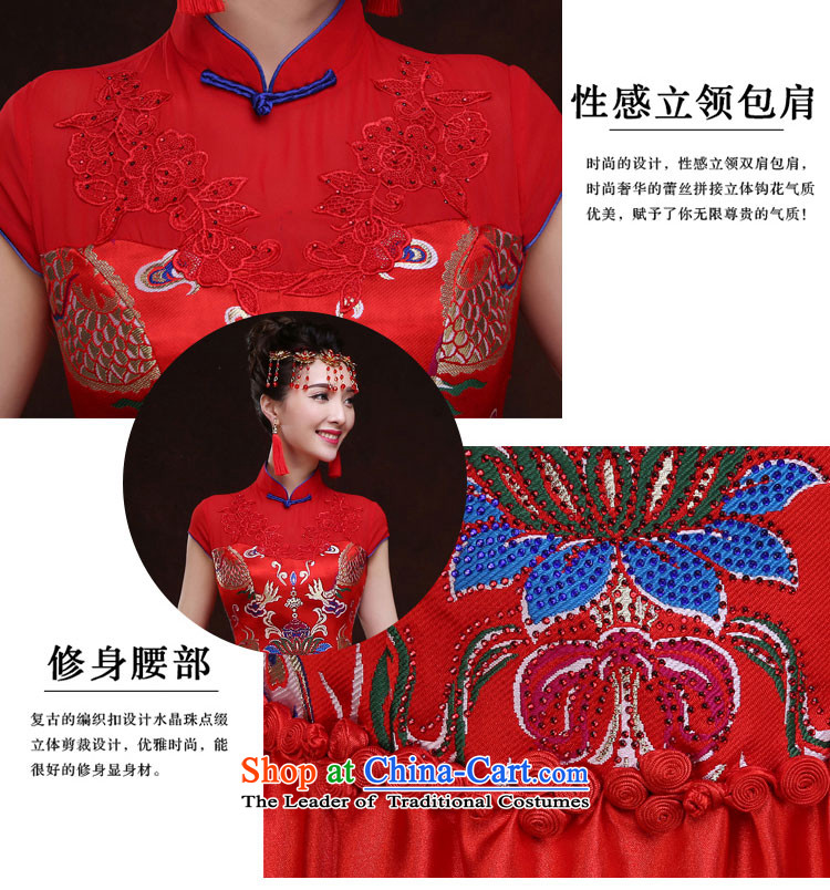 Syria cheongsam dress 2015 Hour New Service Bridal Fashion toasting champagne Autumn Chinese marriage red improved cheongsam long red L pictures, Sau San price, brand platters! The elections are supplied in the national character of distribution, so action, buy now enjoy more preferential! As soon as possible.