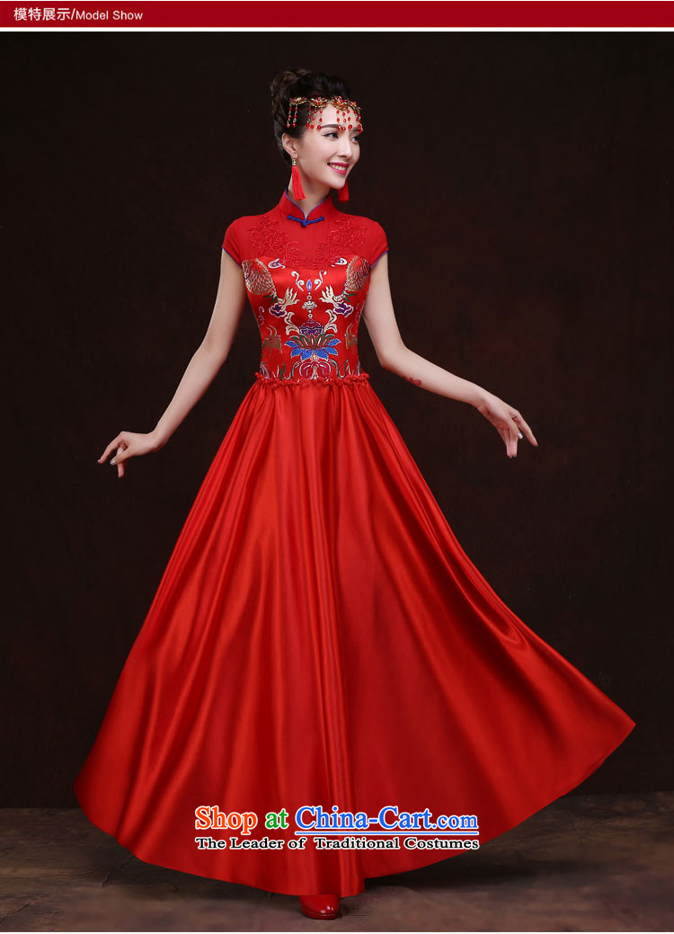 Syria cheongsam dress 2015 Hour New Service Bridal Fashion toasting champagne Autumn Chinese marriage red improved cheongsam long red L pictures, Sau San price, brand platters! The elections are supplied in the national character of distribution, so action, buy now enjoy more preferential! As soon as possible.