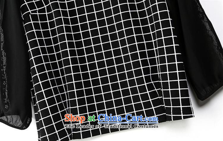 The main autumn replacing new women's personality lace stitching grid temperament shirt Black XL Photo, prices, brand platters! The elections are supplied in the national character of distribution, so action, buy now enjoy more preferential! As soon as possible.