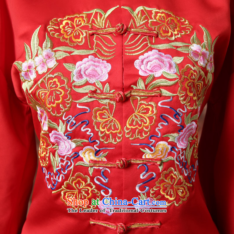 Martin Taylor autumn and winter New Sau Wo Service bridal dresses toasting champagne Chinese style wedding services retro fitted cheongsam embroidery longfeng use RED M Taylor wedding gown TAILEMARTIN Martin () , , , shopping on the Internet