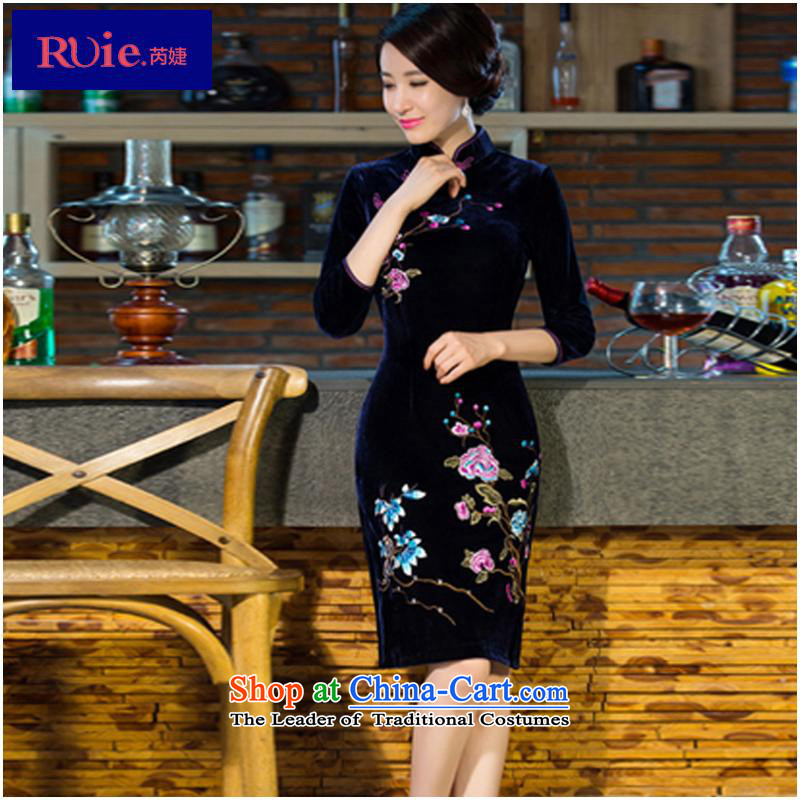 And related shop *2015 autumn and winter new moms with scouring pads in the skirt qipao Kim sleeve length) Improved retro wedding XXXL, black and involved (rvie.) , , , shopping on the Internet