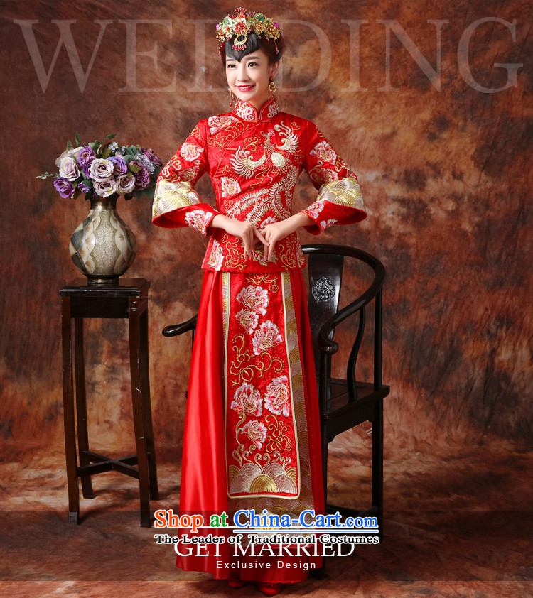 Martin Taylor new embroidery Soo Wo Service bridal dresses red Chinese dragon serving drink use marriage-hi-autumn and winter long cheongsam with small light industry , the price and the picture M brand platters! The elections are supplied in the national character of distribution, so action, buy now enjoy more preferential! As soon as possible.