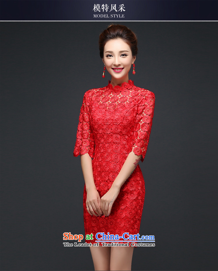 Martin Taylor new red lace bridal dresses short of bows service packages and cheongsam dress Sau San back door wedding dress autumn and winter red S picture, prices, brand platters! The elections are supplied in the national character of distribution, so action, buy now enjoy more preferential! As soon as possible.