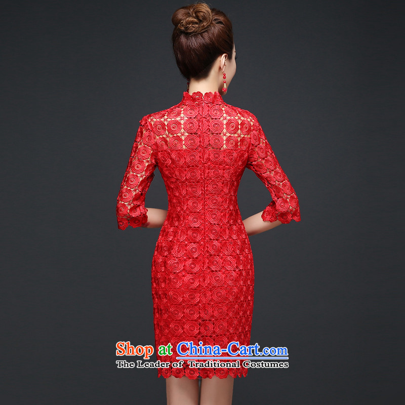 Martin Taylor new red lace bridal dresses short of bows service packages and cheongsam dress Sau San back door wedding dress autumn and winter red S, Martin (TAILEMARTIN Taylor) , , , shopping on the Internet