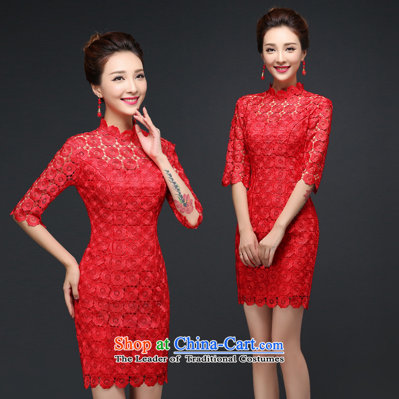 Martin Taylor new red lace bridal dresses short of bows service packages and cheongsam dress Sau San back door wedding dress autumn and winter red S, Martin (TAILEMARTIN Taylor) , , , shopping on the Internet