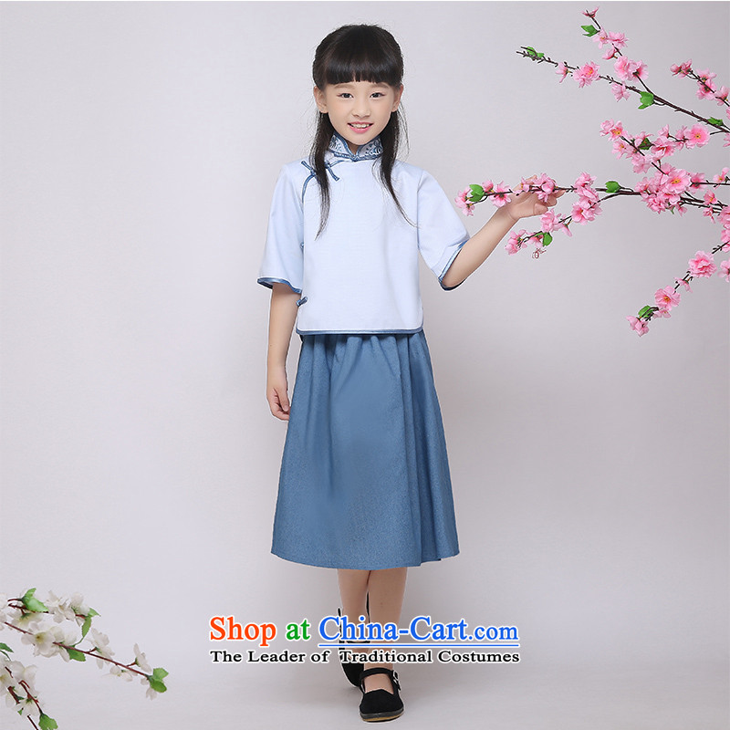 The Republic of Korea, New Syrian time wind republic of korea costume embroidery retro children dance performances to students with girls girls will replace graduated from 4 May Youth drama 150CM, time Syrian shopping on the Internet has been pressed.