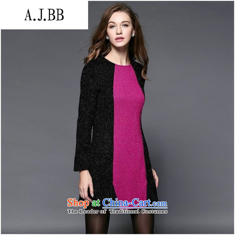 Secretary for Europe and large shops involved * Code 2015 Autumn knitting video thin large long-sleeved dresses in red XXXL,A.J.BB,,, shopping on the Internet