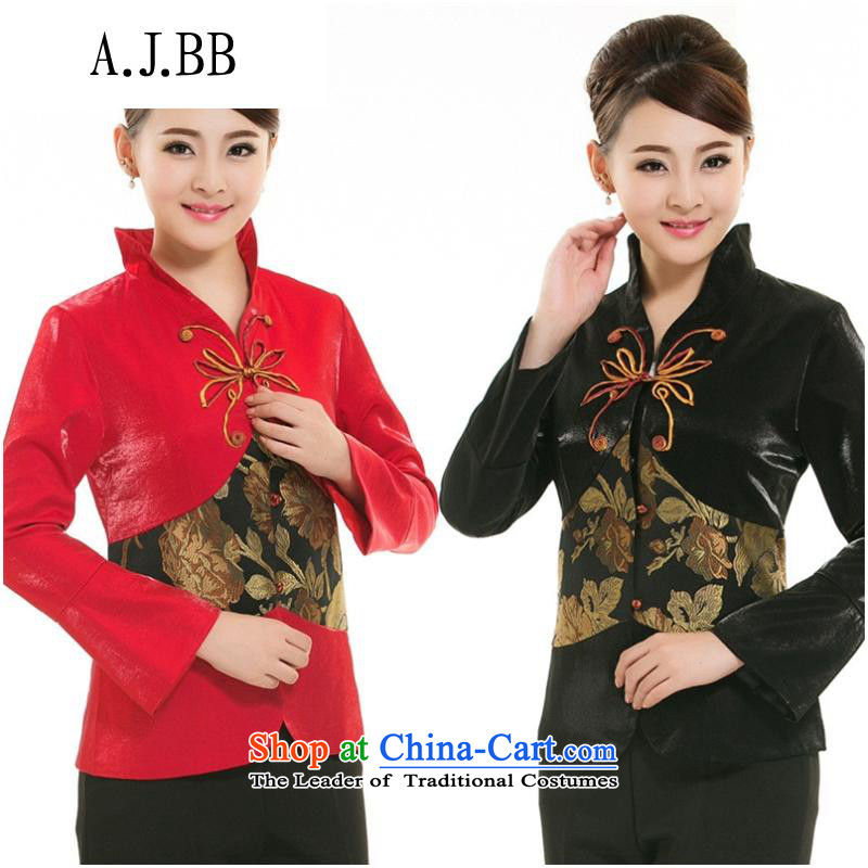 *The hotel is close to shops of autumn and winter clothing with tea art Tang dynasty restaurant waiters Ms. long-sleeved clothing red XXXL,A.J.BB,,, shopping on the Internet