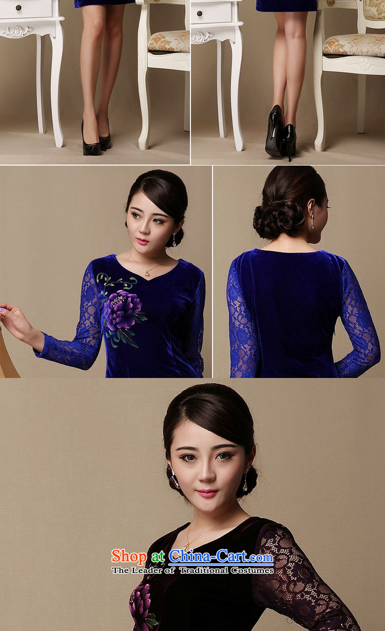 The Secretary for Health Concerns of boutiques * elastic Sau San stylish improved long-sleeved cheongsam dress qipao retro velvet bridal dresses BOURDEAUX S picture, prices, brand platters! The elections are supplied in the national character of distribution, so action, buy now enjoy more preferential! As soon as possible.