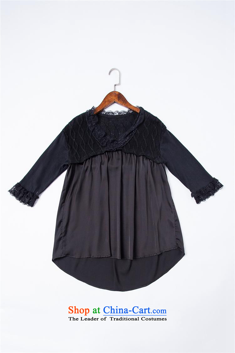Deloitte Touche Tohmatsu sunny autumn 2015 a new shop, lace stitching fifth-sleeve t-shirt, forming the western female 桖 shirt small black clothes and black XL Photo, prices, brand platters! The elections are supplied in the national character of distribution, so action, buy now enjoy more preferential! As soon as possible.