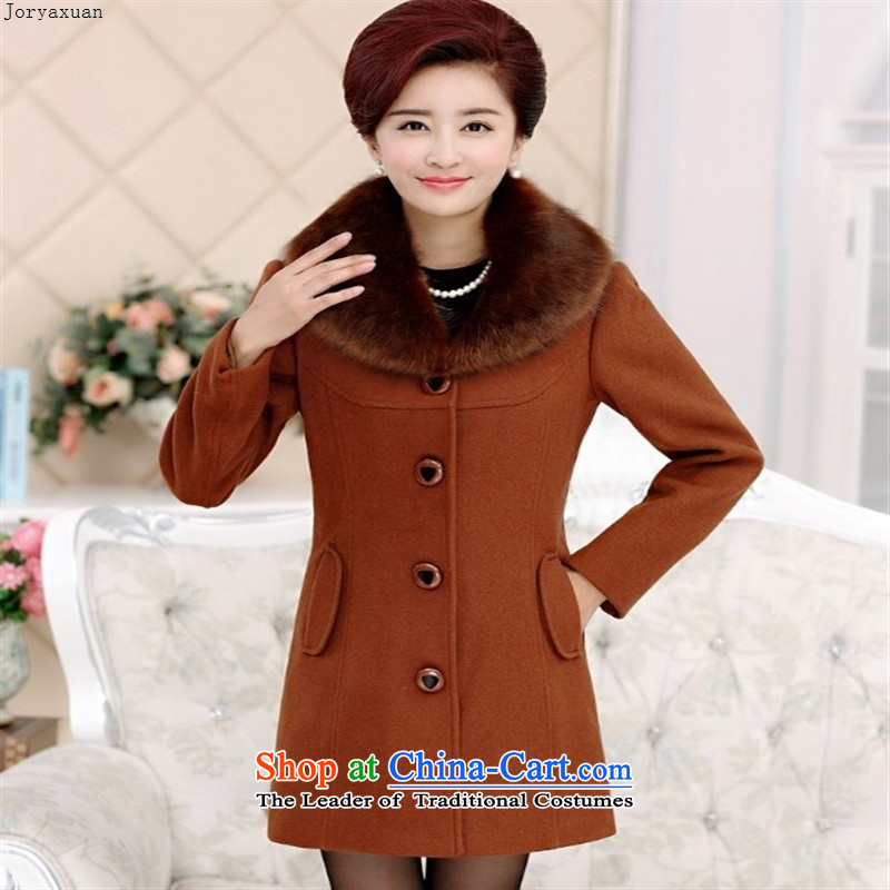 Soft clothes new web mother woolen coats women in so long in the autumn and winter coats nagymaros for older a wine red , L, Zhou Xuan Ya (joryaxuan) , , , shopping on the Internet