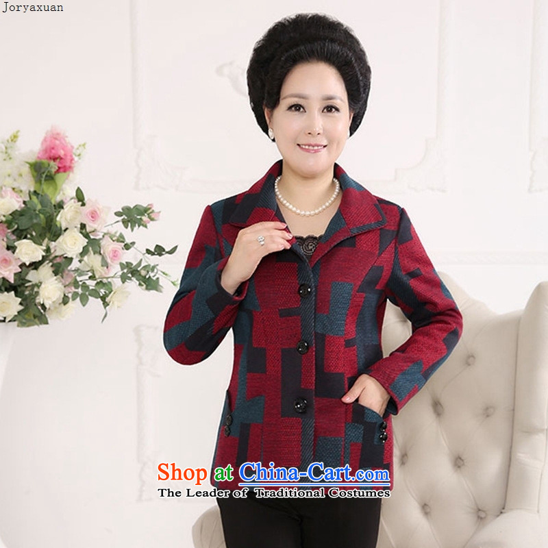 Web soft trappings of older women wear wool coat large middle-aged about replacing a thickened mother coat red autumn and winter, XL, Zhou Xuan Ya (joryaxuan) , , , shopping on the Internet