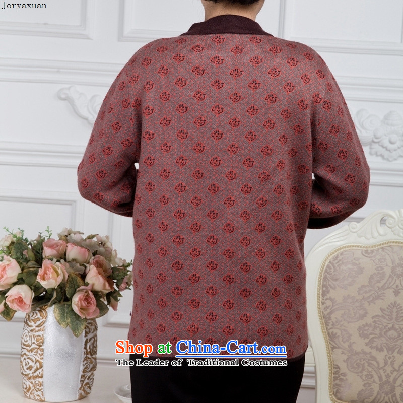 Web soft clothes for autumn and winter by new moms replacing old sweater Cardigan Fleece Jacket increased to thick cashmere knitwear XXL, Cheuk-yan xuan ya red (joryaxuan) , , , shopping on the Internet