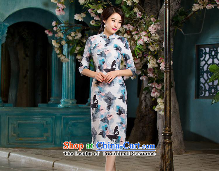 And involved summer clothing *2015 Autumn Stylish retro Sau San Graphics Improvement linen long thin) cuff cheongsam dress the huangmei S picture, prices, brand platters! The elections are supplied in the national character of distribution, so action, buy now enjoy more preferential! As soon as possible.