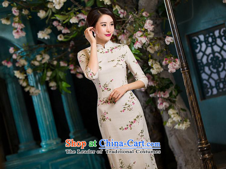 And involved summer clothing *2015 Autumn Stylish retro Sau San Graphics Improvement linen long thin) cuff cheongsam dress the huangmei S picture, prices, brand platters! The elections are supplied in the national character of distribution, so action, buy now enjoy more preferential! As soon as possible.