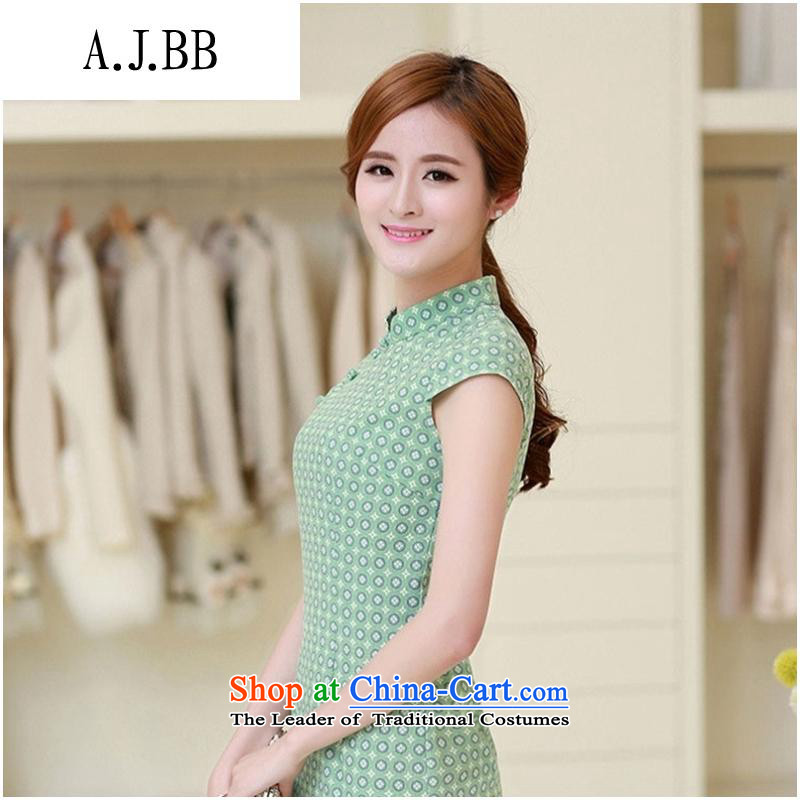 The Secretary for Health related shops * Short-sleeved qipao China wind retro linen arts circle of the forklift truck cheongsam dress, Sau San Xia pink L,A.J.BB,,, shopping on the Internet