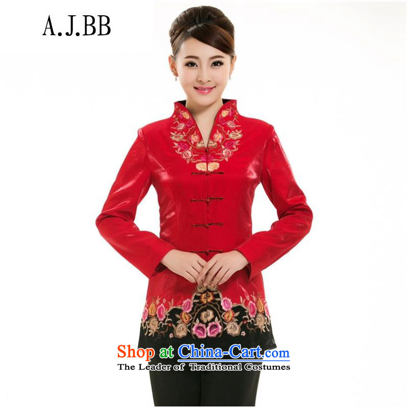 The Secretary for Health related shops _ teahouse work clothing in the hotel long Tang Red tea house tea art attendants workwear red?XXL