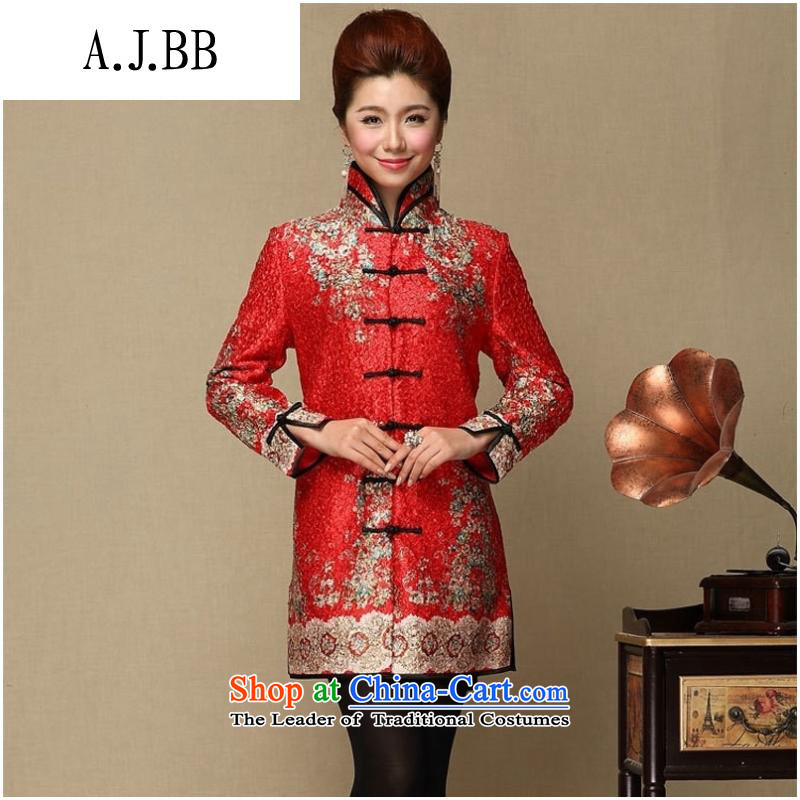 _ marriage involving shops and happy wedding mother-loaded during the spring and autumn herbs extract wrinkled shirt jacket XL Tang dynasty improved black toner?XXXL Deduction