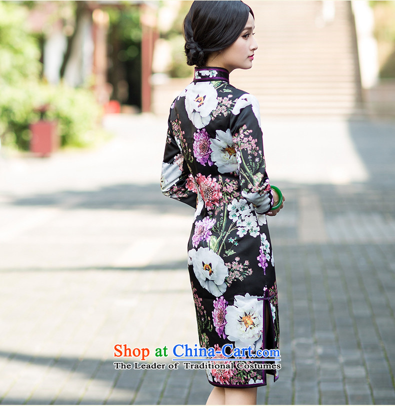 Chinese New Year 2015 classic ethnic Chinese Antique long-sleeved cheongsam dress autumn improved stylish qipao skirt suits Sau San XXL picture, prices, brand platters! The elections are supplied in the national character of distribution, so action, buy now enjoy more preferential! As soon as possible.